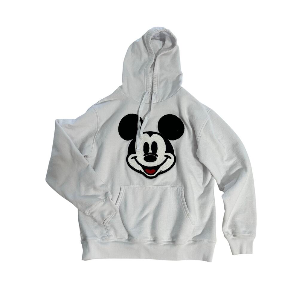 Disney Mickey Mouse Hoodie Medium Women's White
